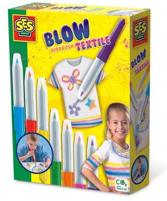 SES Creative Blow Airbrush-tusj til Tekstil 7-Pack
