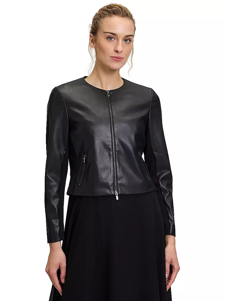 VERA MONT Jäckchen in Lederoptik schwarz