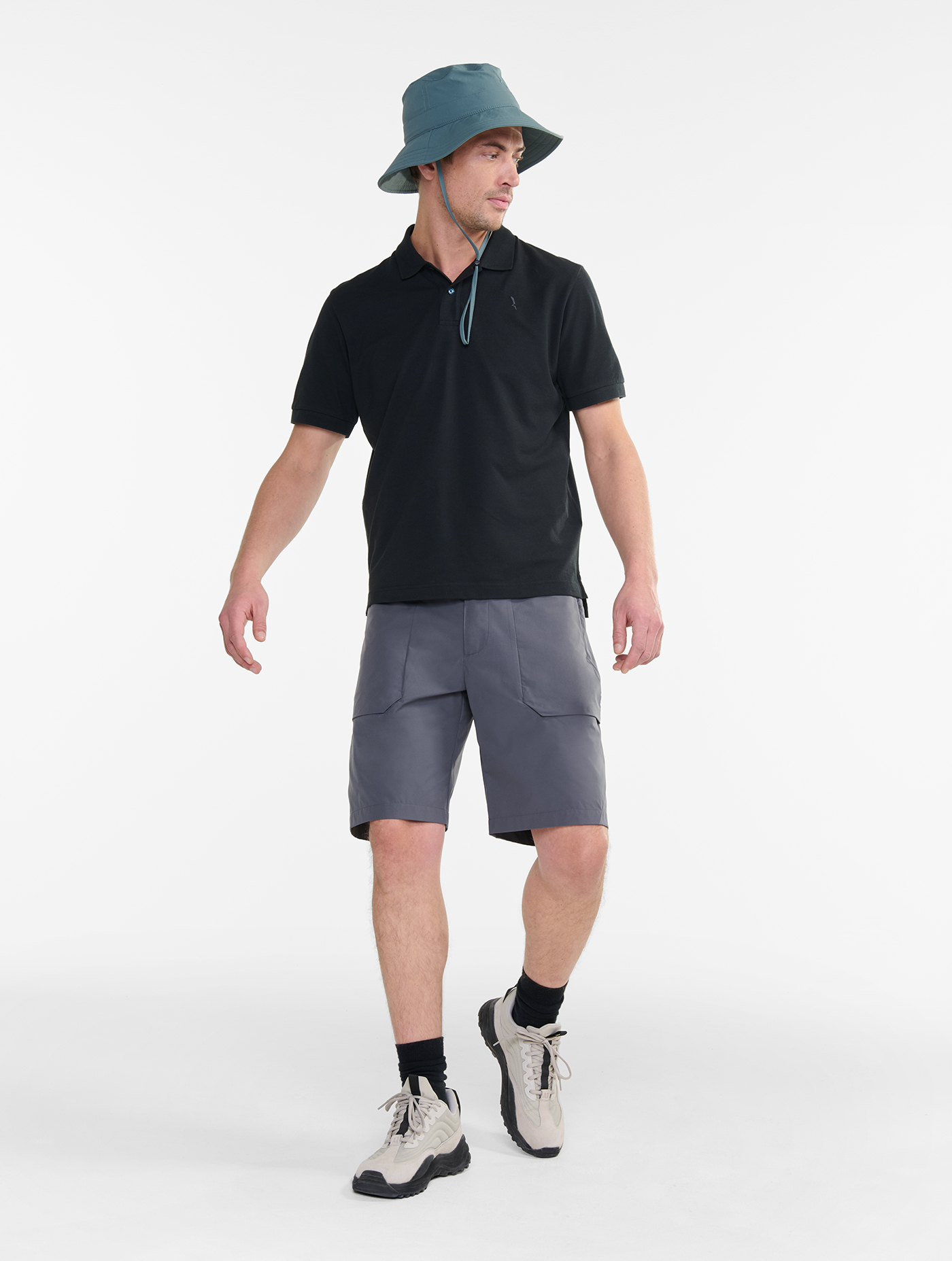 Polo manche courte DRY FAST TEXTILE® et COOLMAX® NOIR