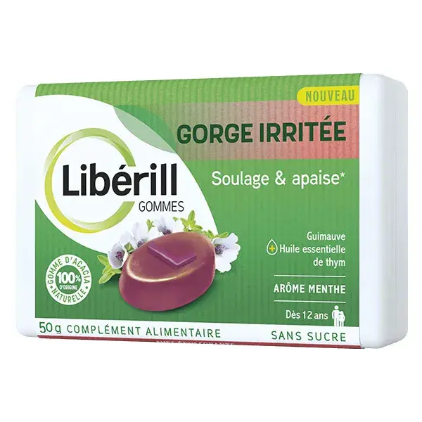 Pastilhas para garganta LIBERILL, caixa com 50g