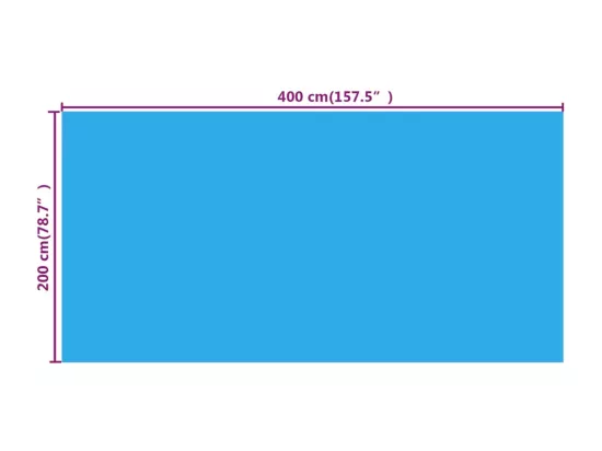 Couverture de piscine Bleu 400 x 200 cm PE