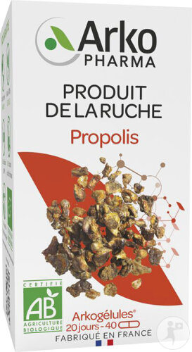 Arkogélules Propolis Bio Complément Alimentaire Bien-Être Immunité 40 Gélules