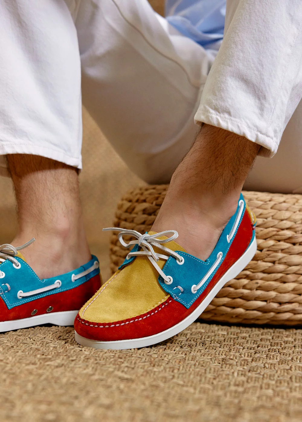 BOAT SHOE 2 NUBUCK TRICOLORE