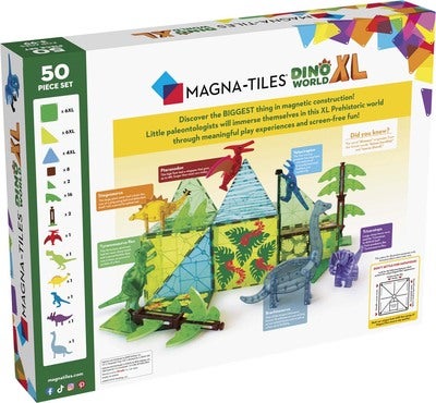 MAGNA-TILES Dinosaurverden XL Byggesett 50 Deler