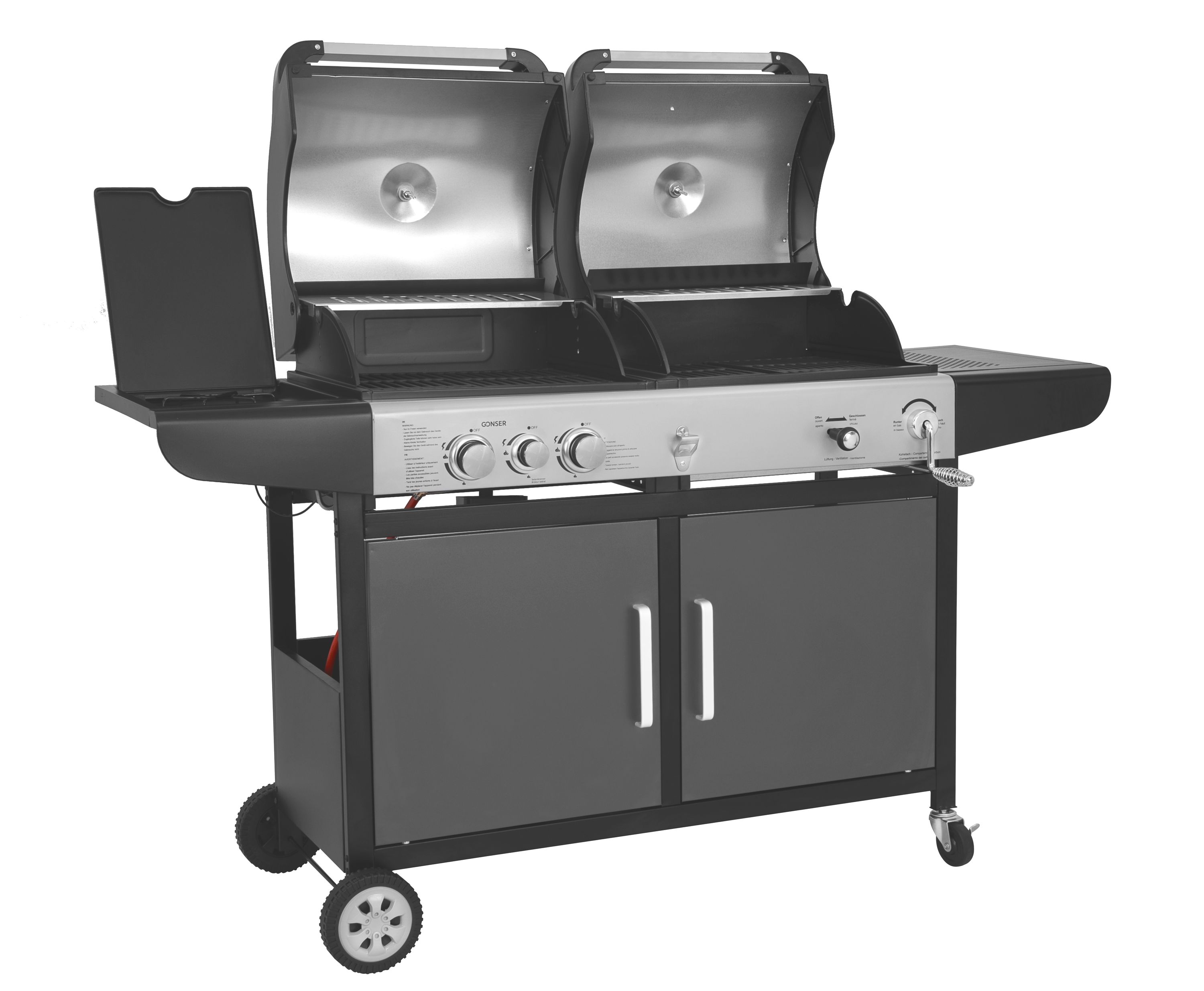 Kombigrill Gas und Holzkohle BBQ