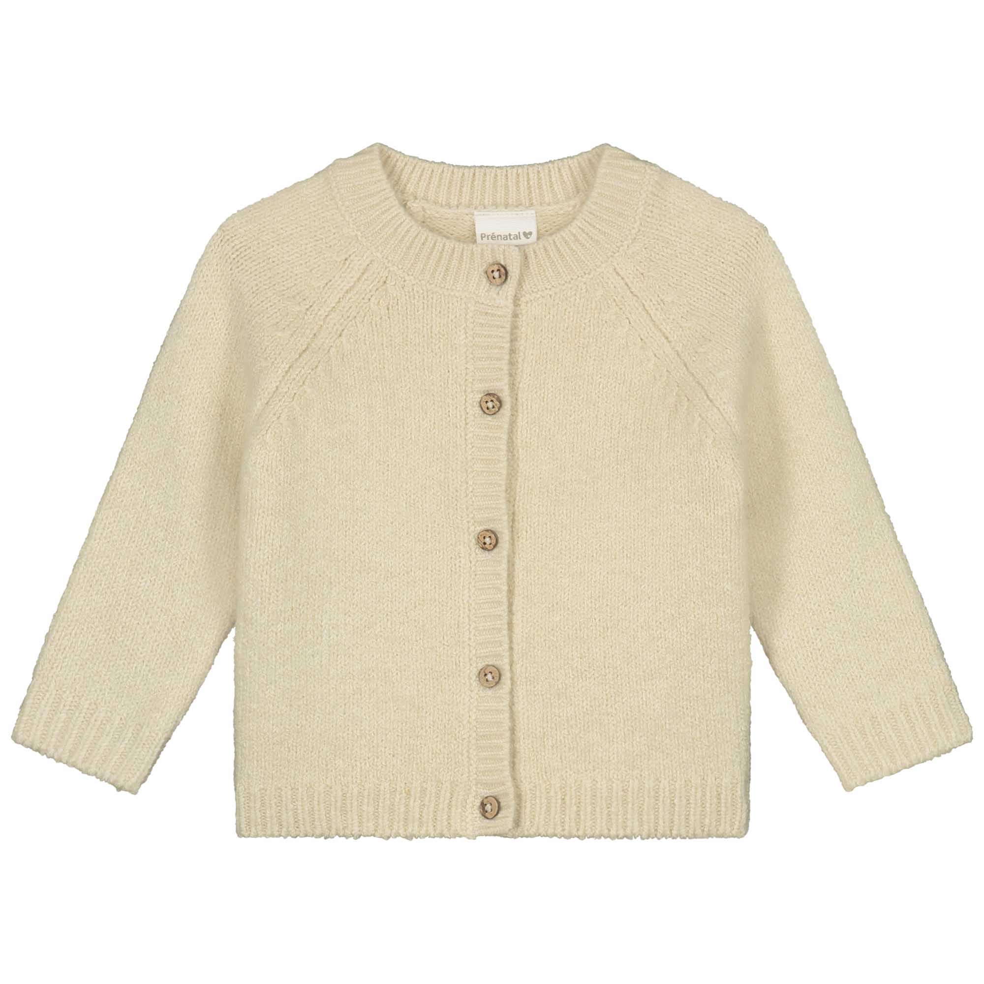 Prénatal newborn vest lange mouwen effen beige