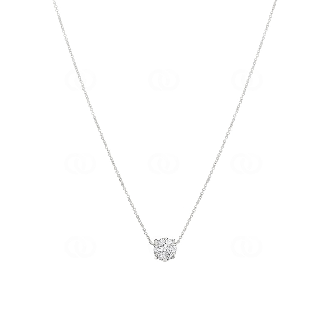 Collier 750/18 K Weissgold mit Diamanten 0.33ct H/Si
