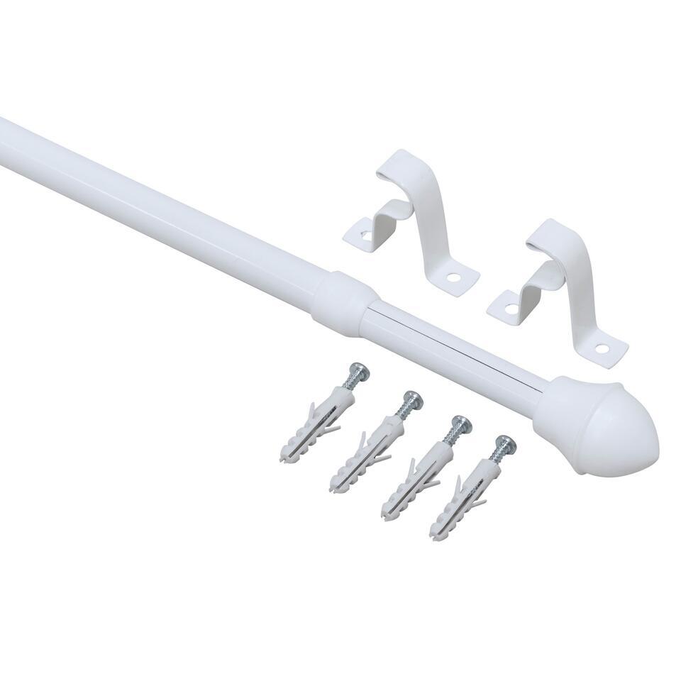 Gordijnroede 160-305 cm Wit Metalen - Ø13mm\n