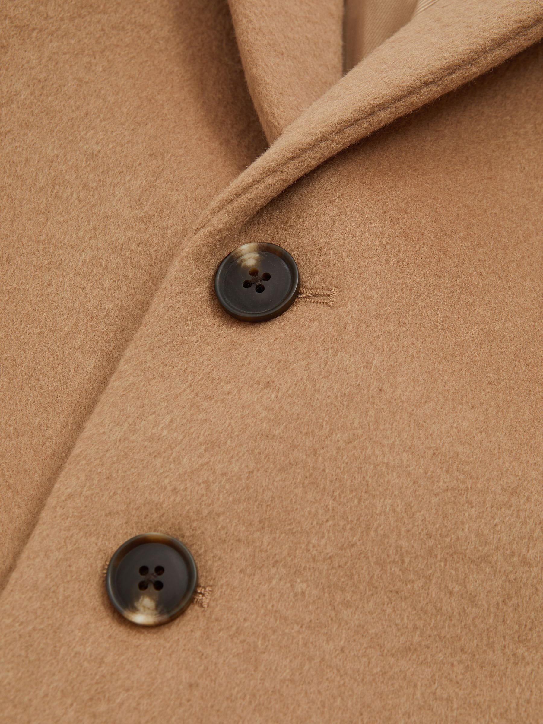 Camel - Reiss - Gable single-breasted overjas