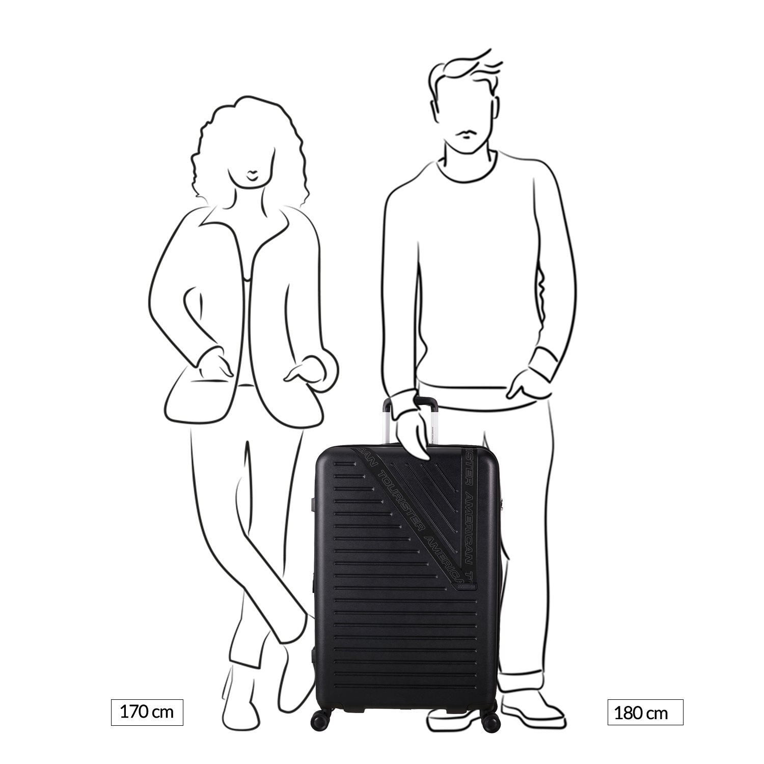 American Tourister Dynabelt Spinner 77/28 Exp TSA volcano black