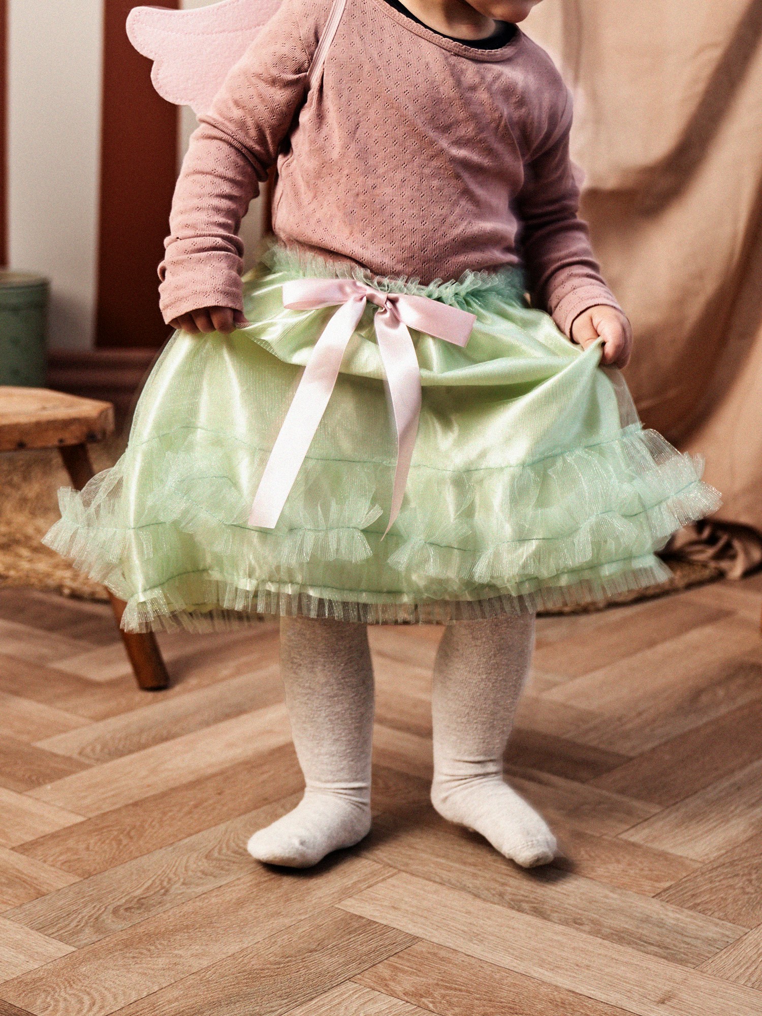 Balletdansernederdel til udklædning | Polyester. | Spring Green, Rose