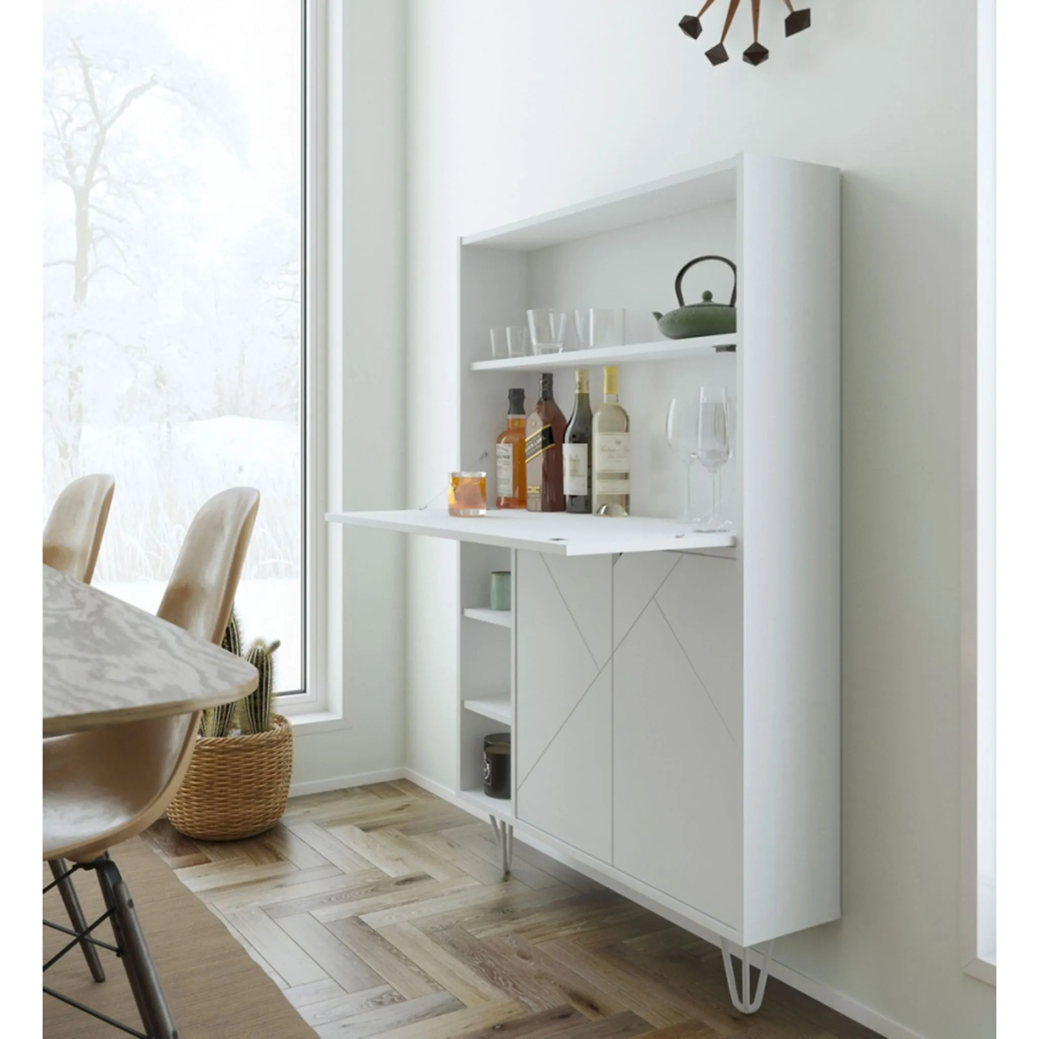 Nexera Bureau Mural Slim - Blanc