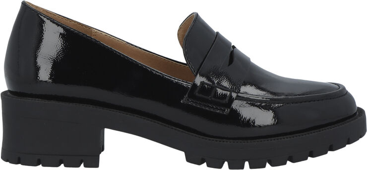 Bianco BIAPEARL Simple Penny Loafer Patent Aquarius Black