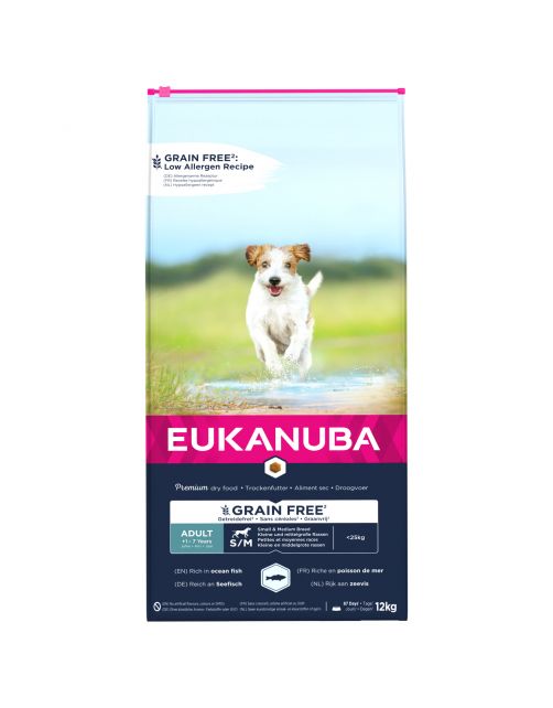 Eukanuba Adult Small Medium Grain Free Zeevis - Hondenvoer