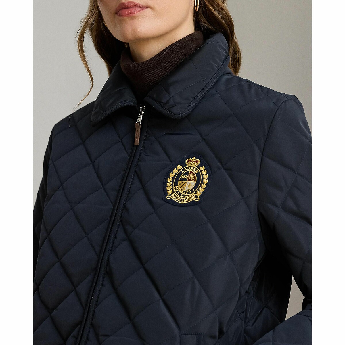 LAUREN RALPH LAUREN<br>Jaqueta com zíper e aplique