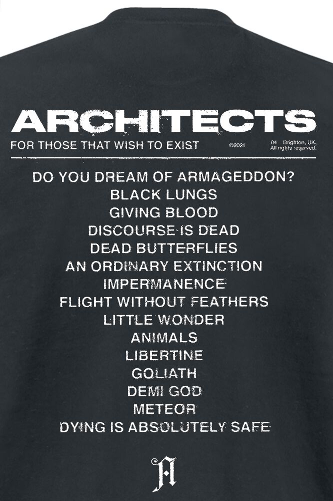 FTTWTE Cover | Architects T-Shirt Manches courtes