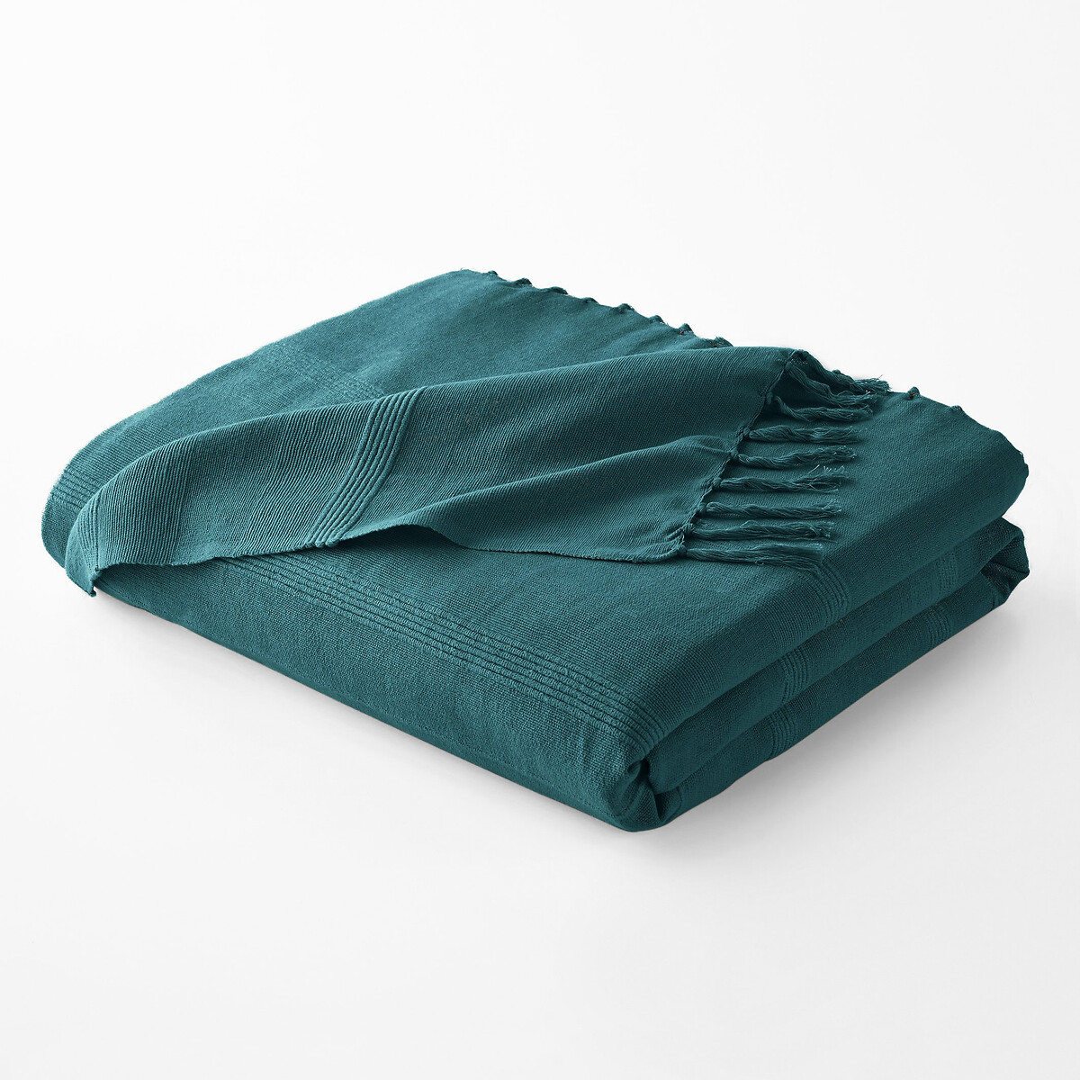 LA REDOUTE INTERIEURS<br>Manta de algodão com franjas, Nedo