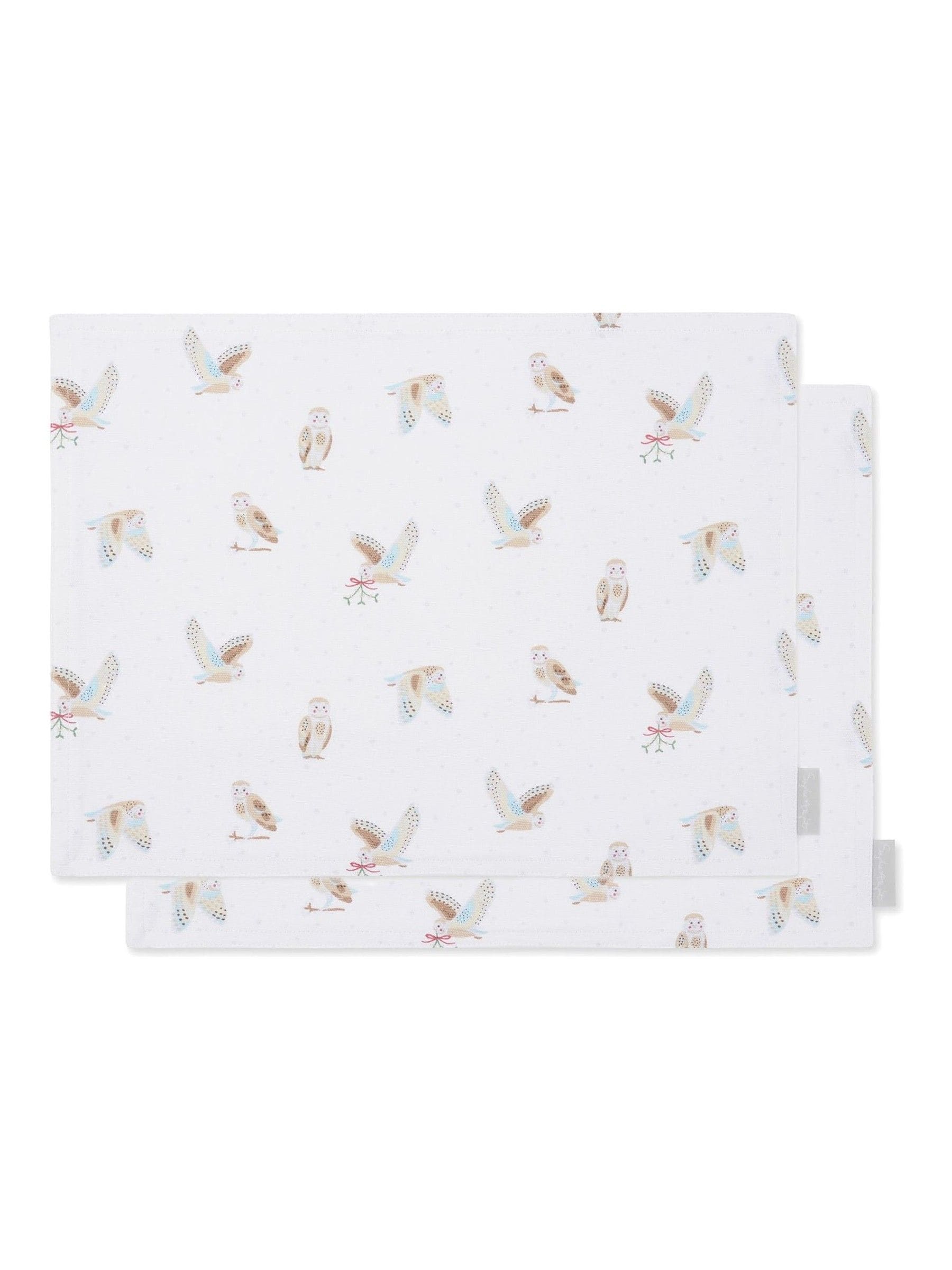 Sophie Allport set van 2 wasbare placemats met sneeuwuilenmotief