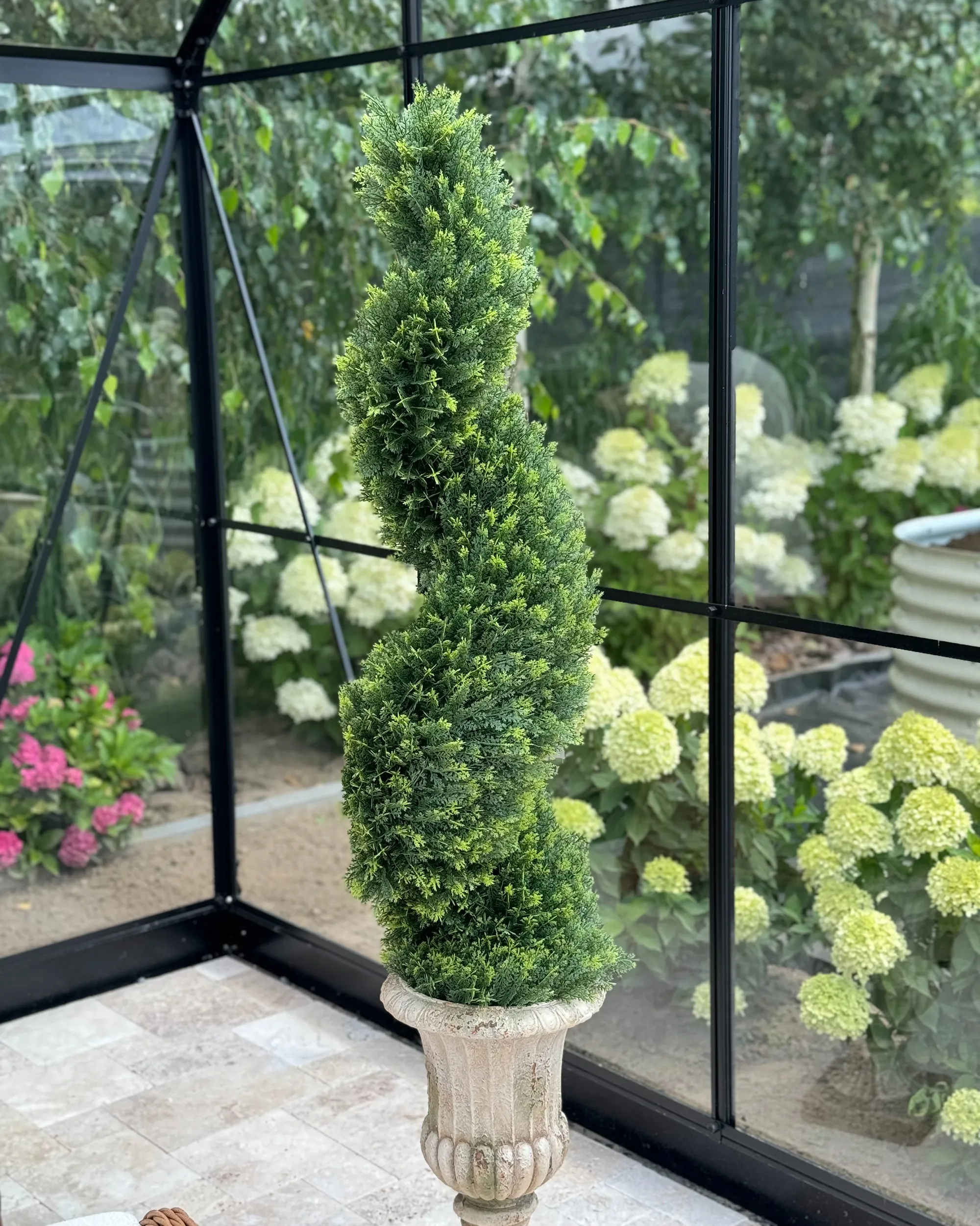 Kunstplant CYPRESS SPIRAL TREE 126 cm Groen