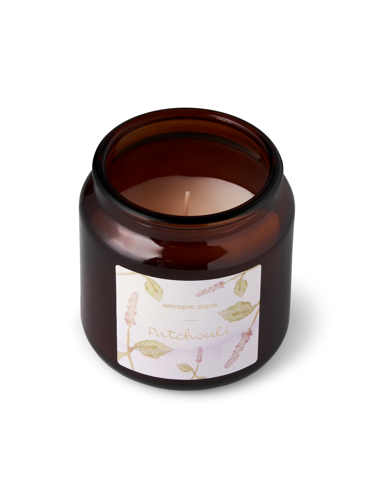 Duftlys Patchouli | Rapsvoks/duft/glas. 70 timer. | Brown, Lilac