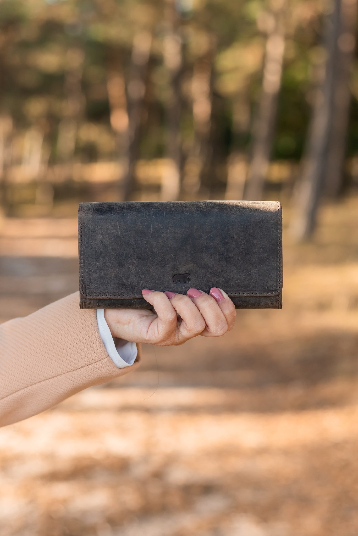 Bear Design Cow Lavato Portemonnee Noor Zwart CL9918 RFID