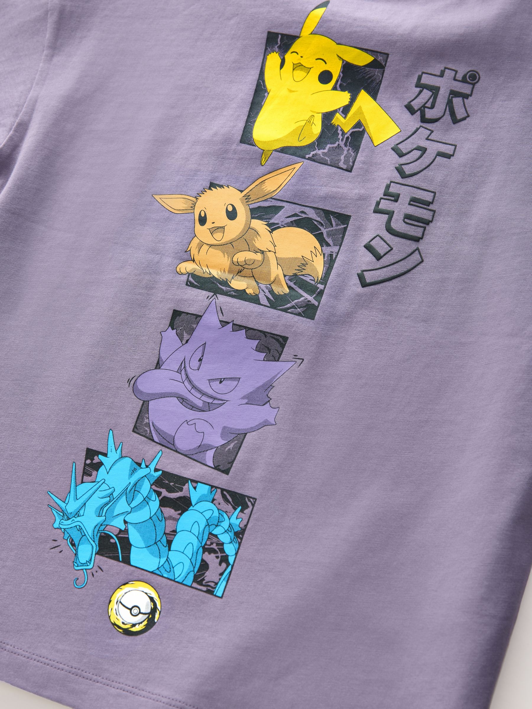 Purple Back Print - Pokémon T-shirt met korte mouwen (3-16jr)