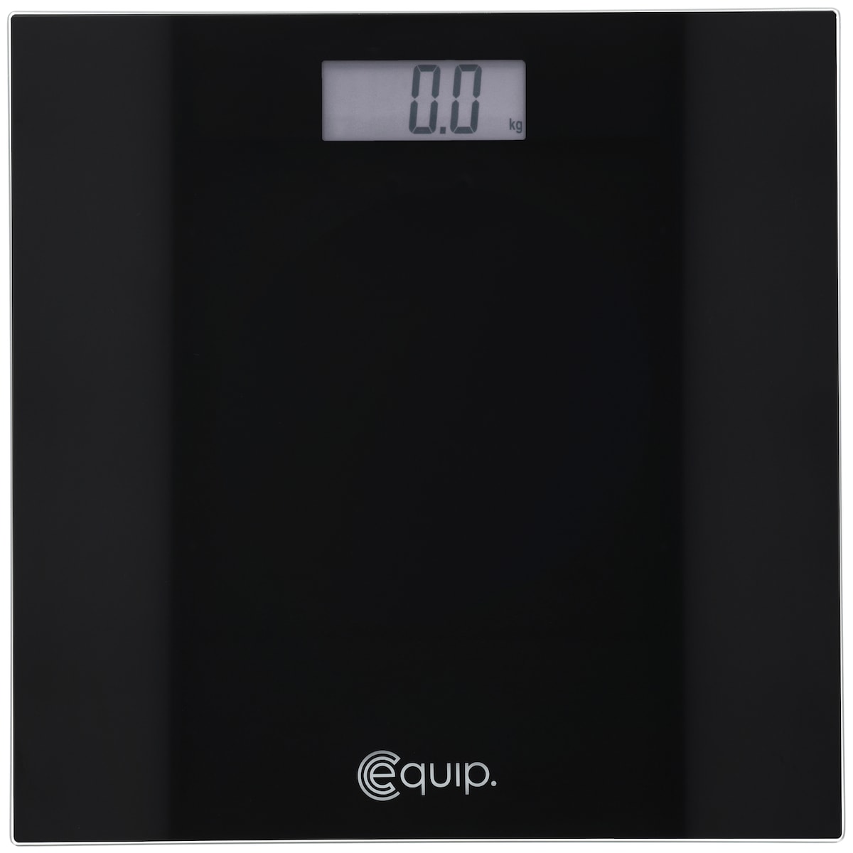 Equip baderomsvekt i sort glass