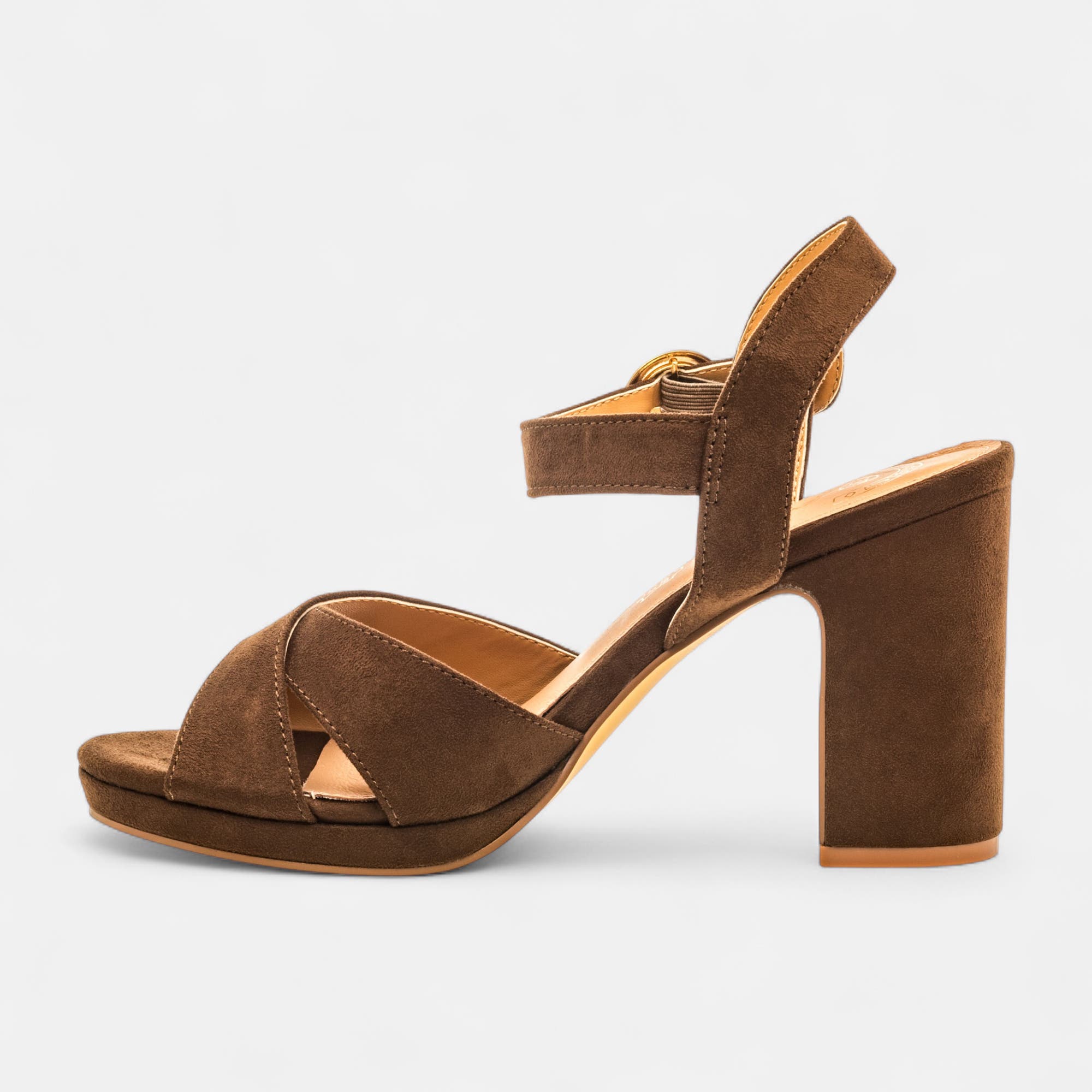 Nu-pieds à talon Femme marron