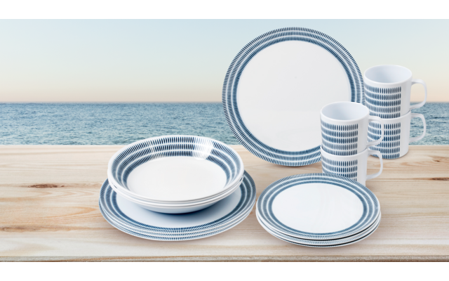 Brunner Bluebay Melamingeschirr-Set 16tlg