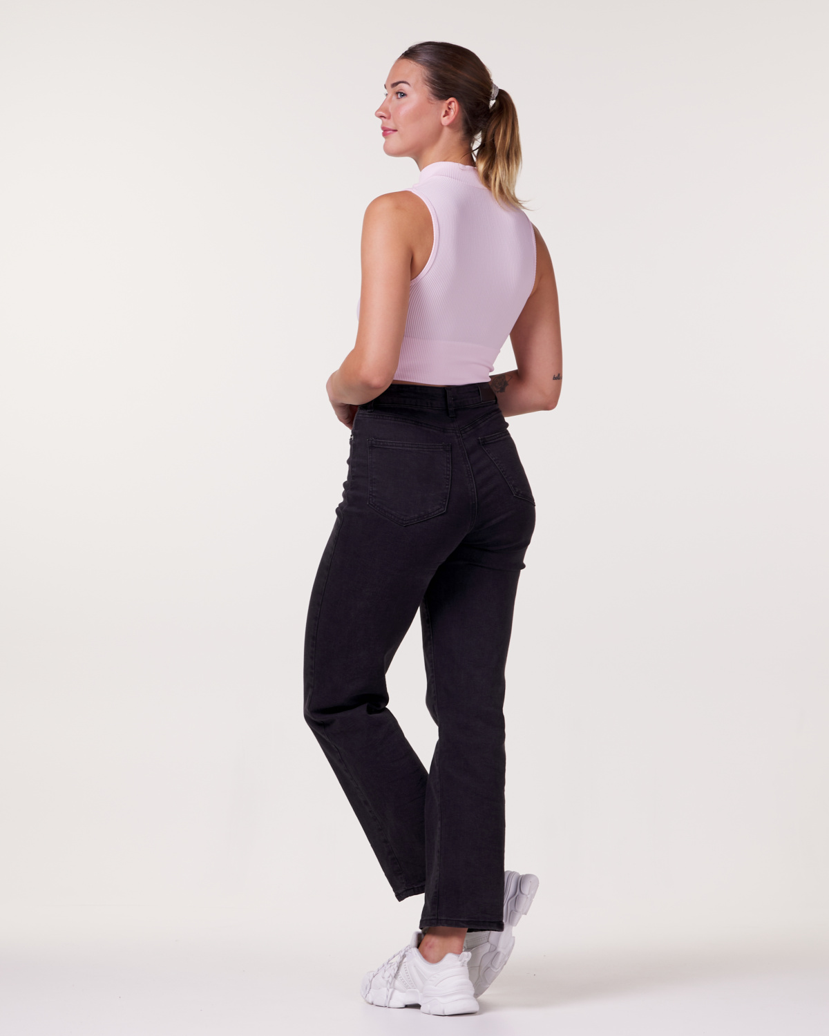 Bumpro Everyday Rib Crop Zip Pink