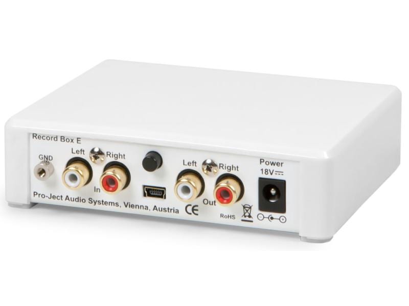 Pro-Ject Vorverstärker Record Box E Weiss Phonovorverstärker mit A/D Wandler und USB-Anschluss