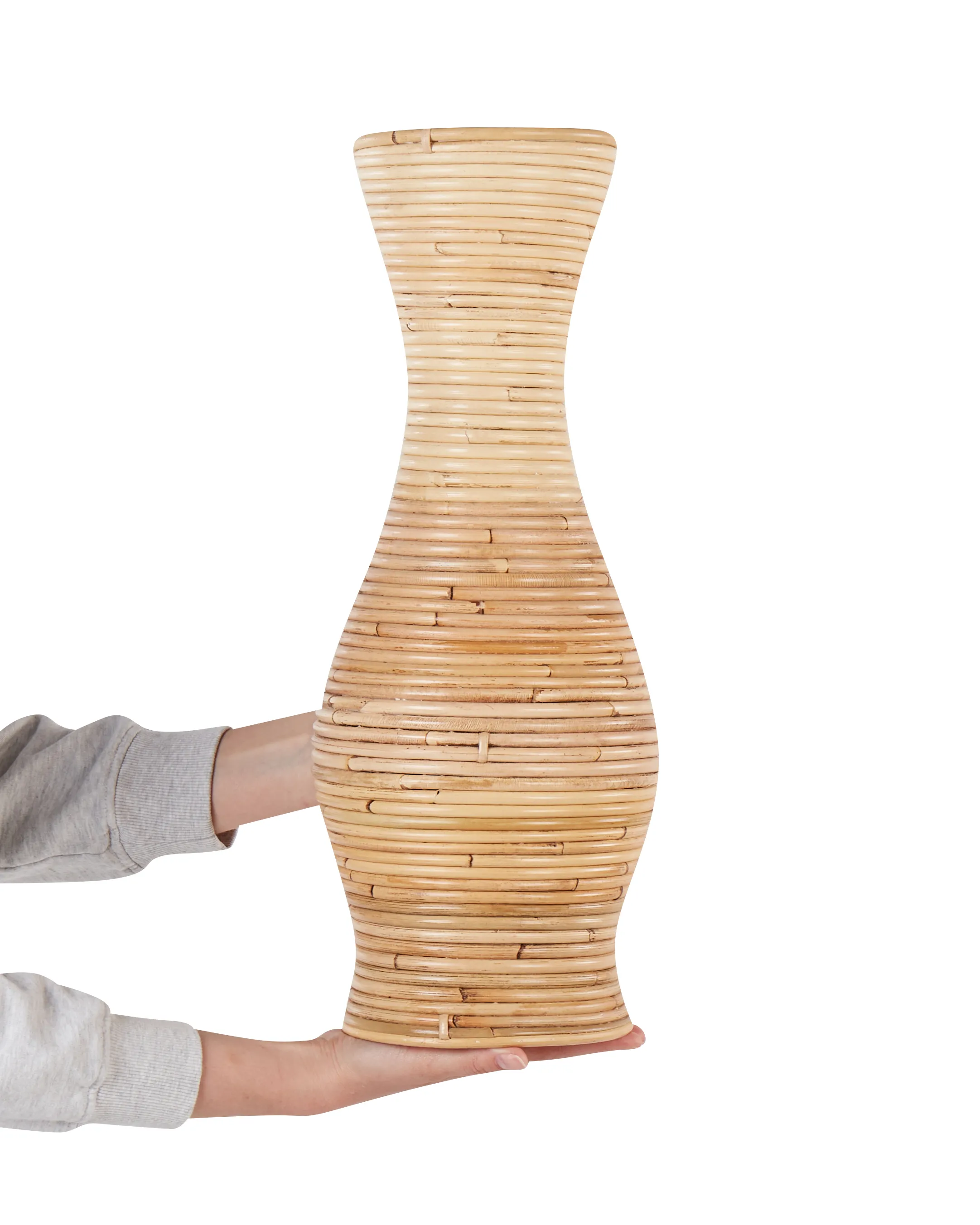 Decoratieve vaas TRINISA Rotan 50 cm Natuurlijk