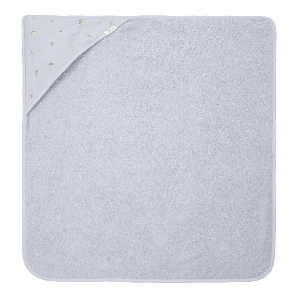 badcape geborduurd Blue