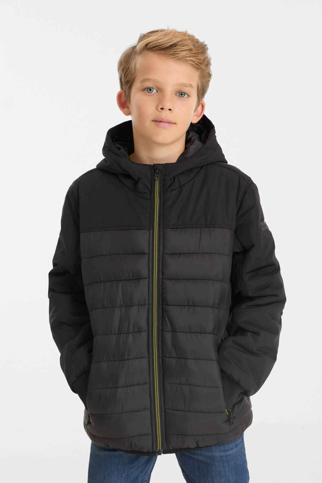 anytime softshell jas zwart
