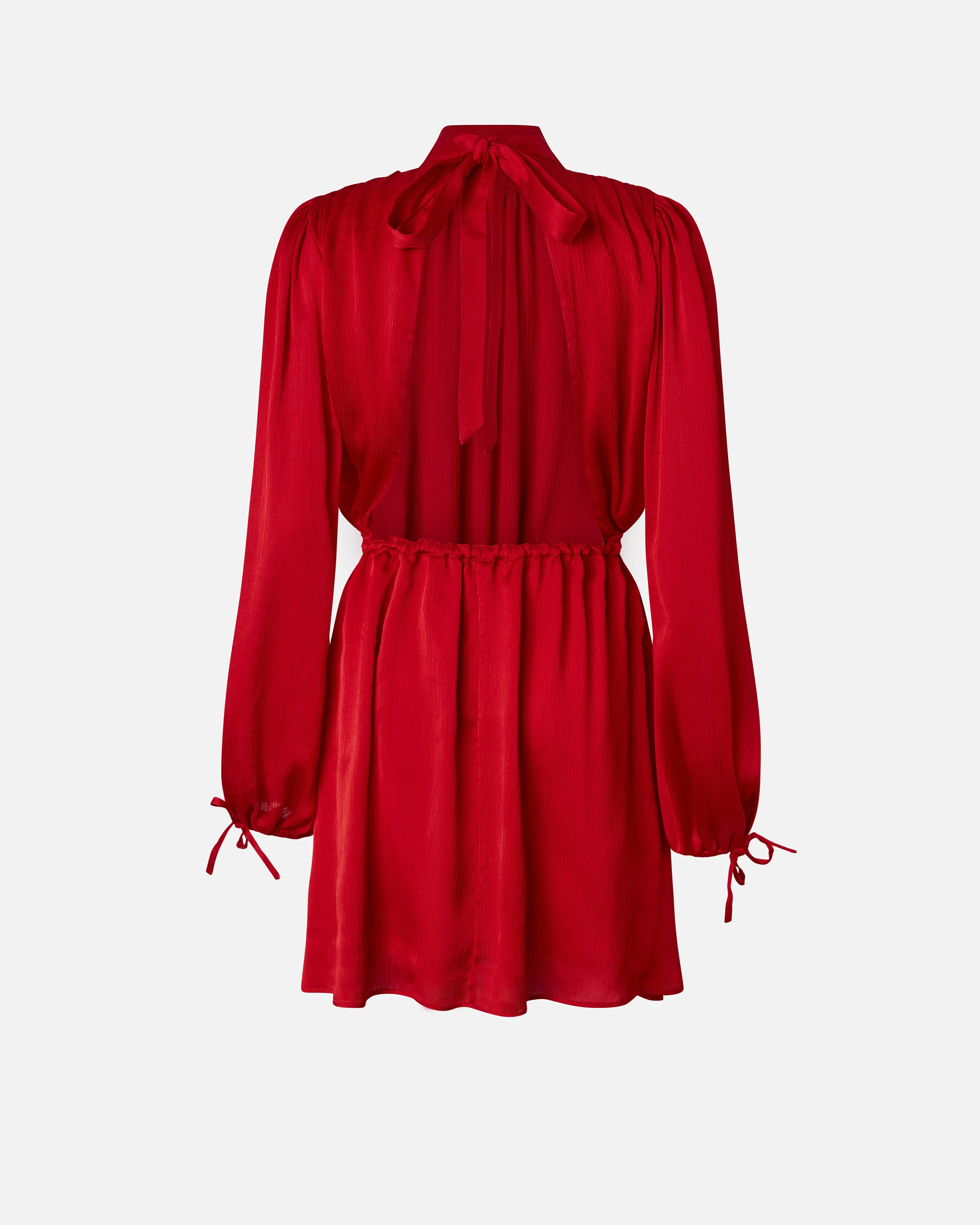 Mini-robe dos nu ondulée | Rouge