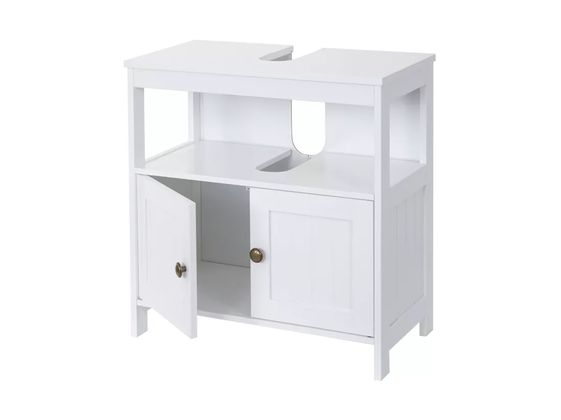 Meuble sous-lavabo MCW-B63, blanc