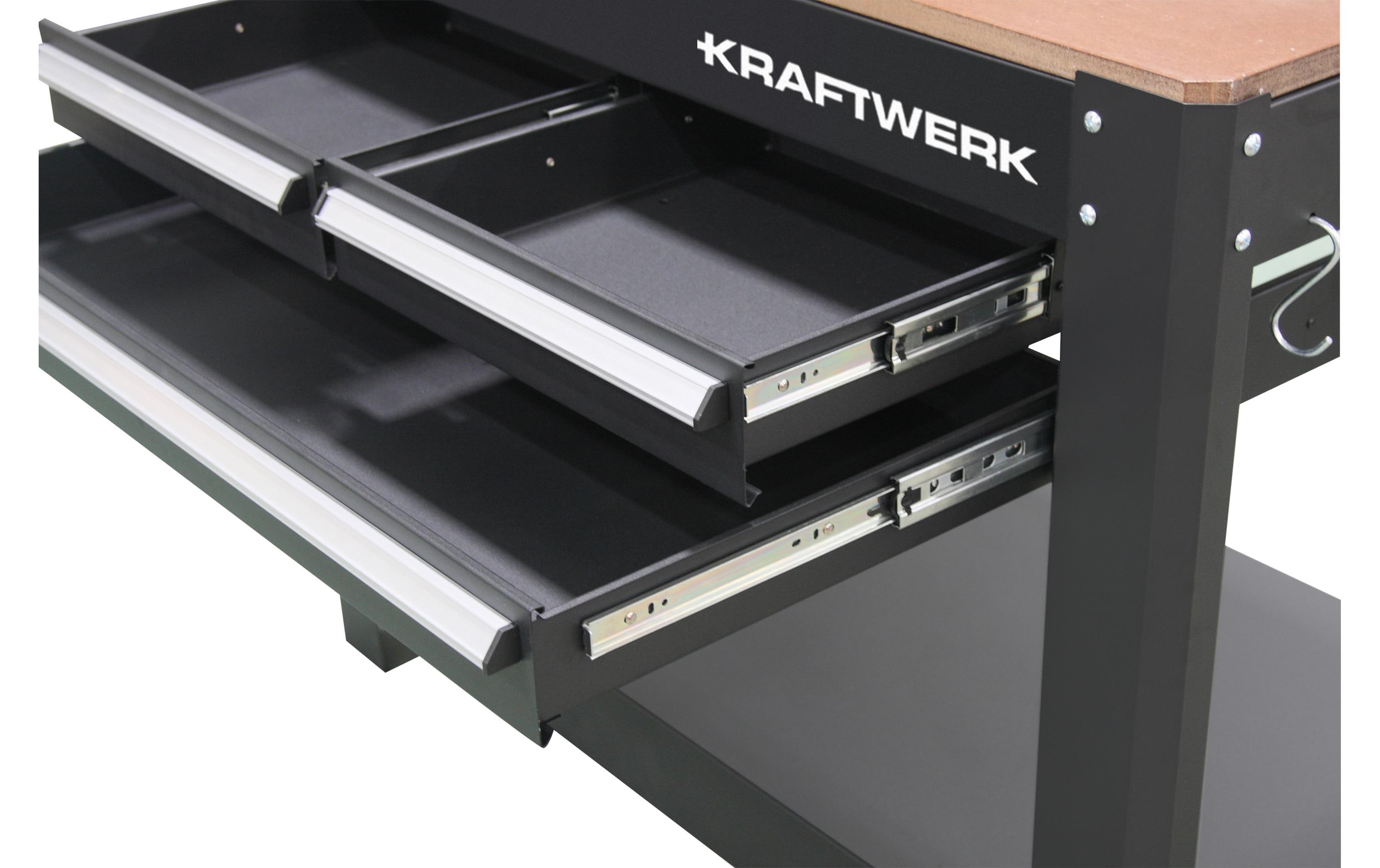Werkbank 1145 x 635 mm<br>Werkbank mit Werkzeuglochwand und Oberschrank