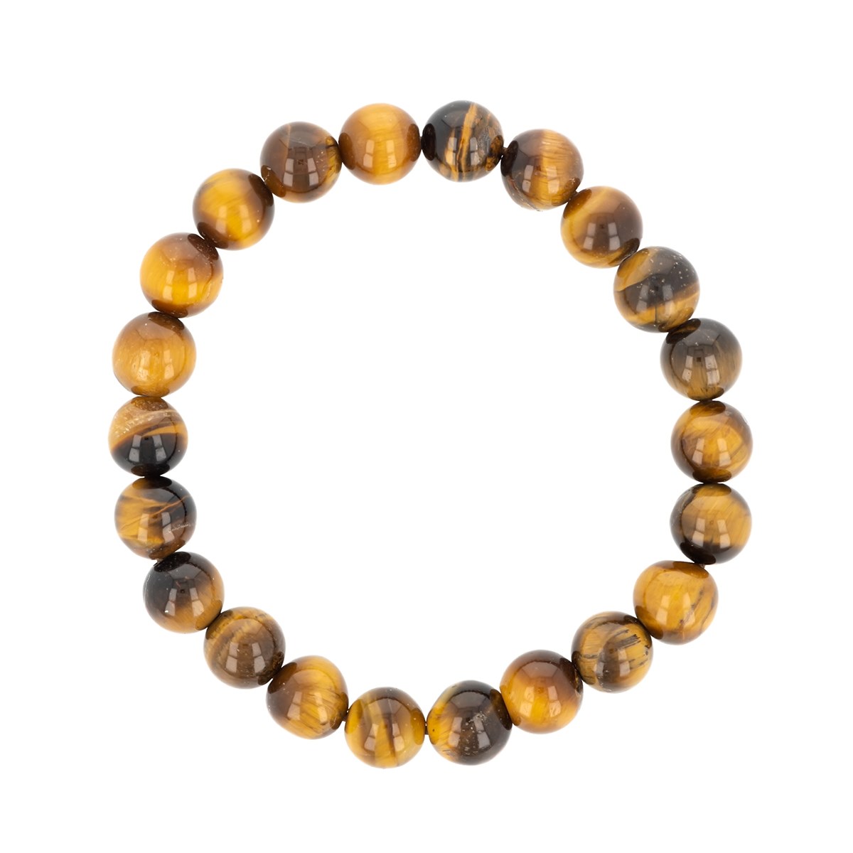 Bracelet élastique 60MM oeil de Tigre acier 316L