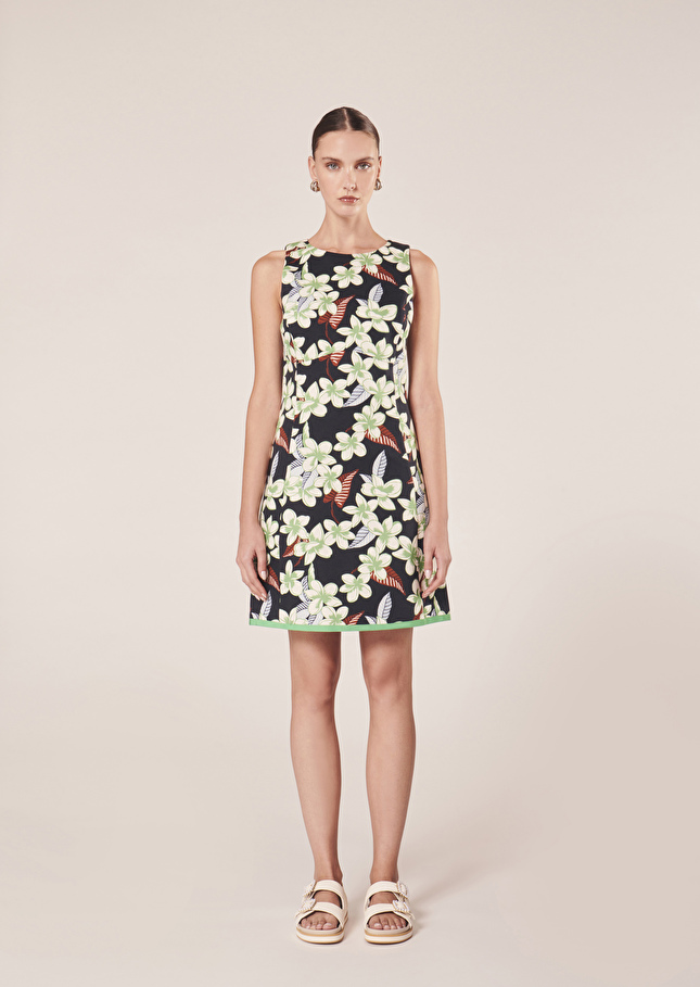 Robe Ritzableu nuit à motif fleurs