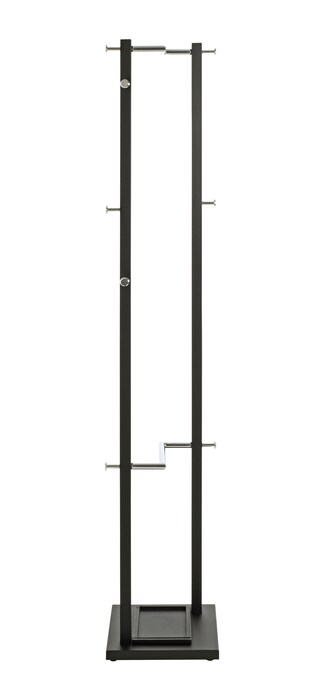 Garderobenständer 40 x 175 cm chrom/schwarz