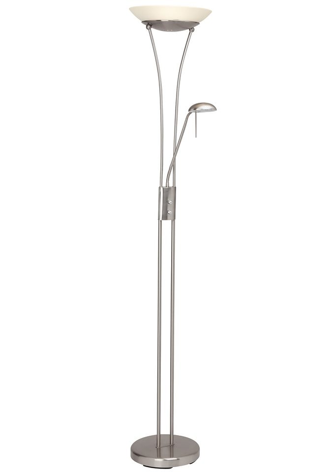 Brilliant LED Deckenfluter »Finn« LED-Modul Lesearm, H 179 cm, dimmbar, 2500 lm, warmweiss, Metall/Glas, eisen/weiss
