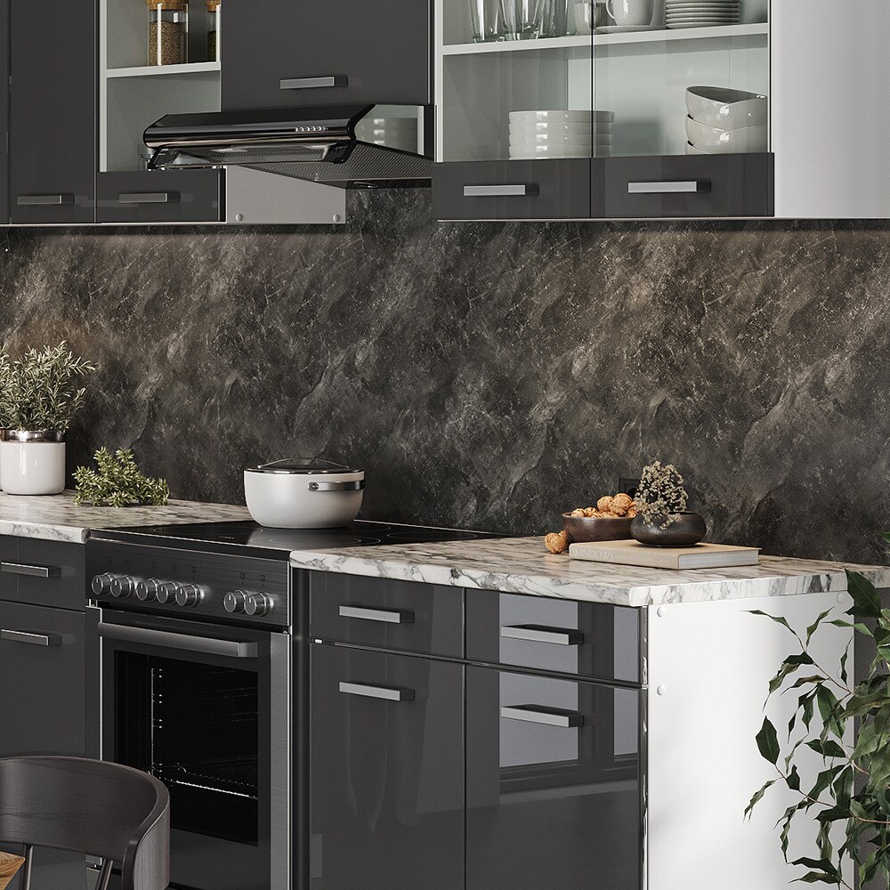 Vicco Eckküche Küchenblock Einbauküche Rick Weiß Anthrazit Hochglanz 270 cm modern Küchen Schränke Spülenunterschrank Eck-Unterschrank Eck-Hängeschrank Arbeitsplatte Küchenmöbel Küchenzeile L-Küche