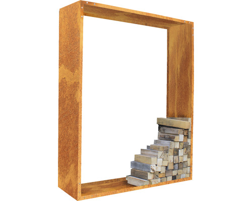 Haardhoutopslag Palatino Corten 100 x 40 x 120 cm bruin