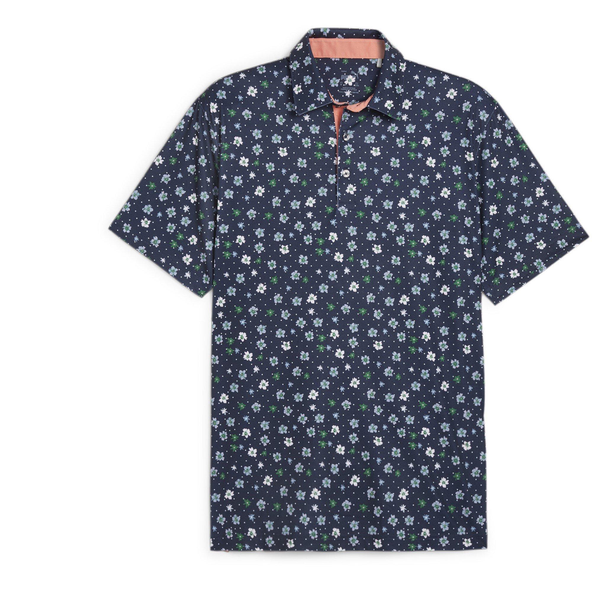Puma Puma Cloudspun Floral Polo Shirt Mens