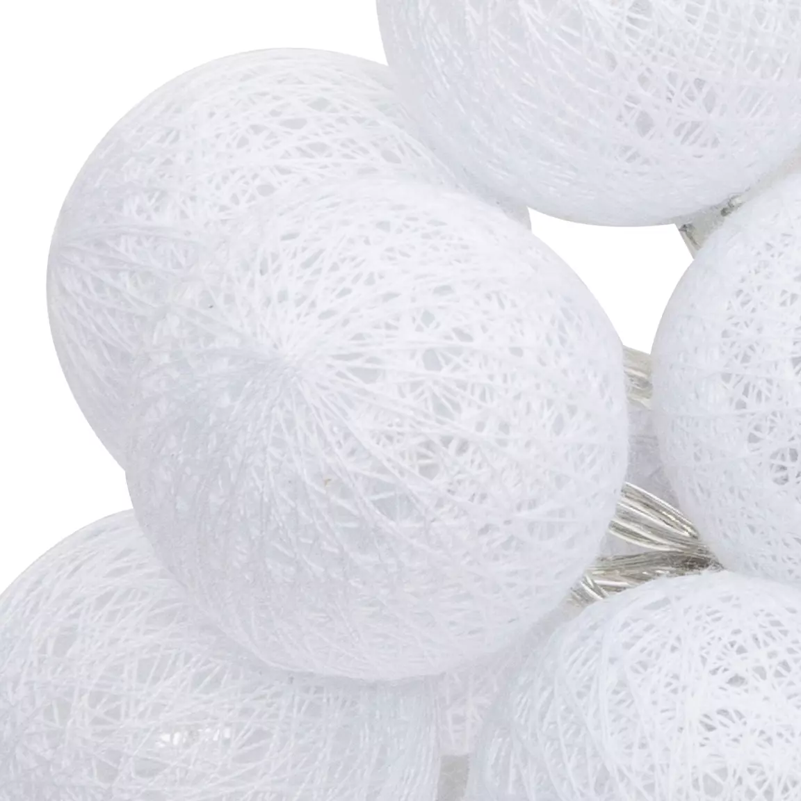 Guirlande lumineuse déco 20 boules 4,36 m Bobina Blanche