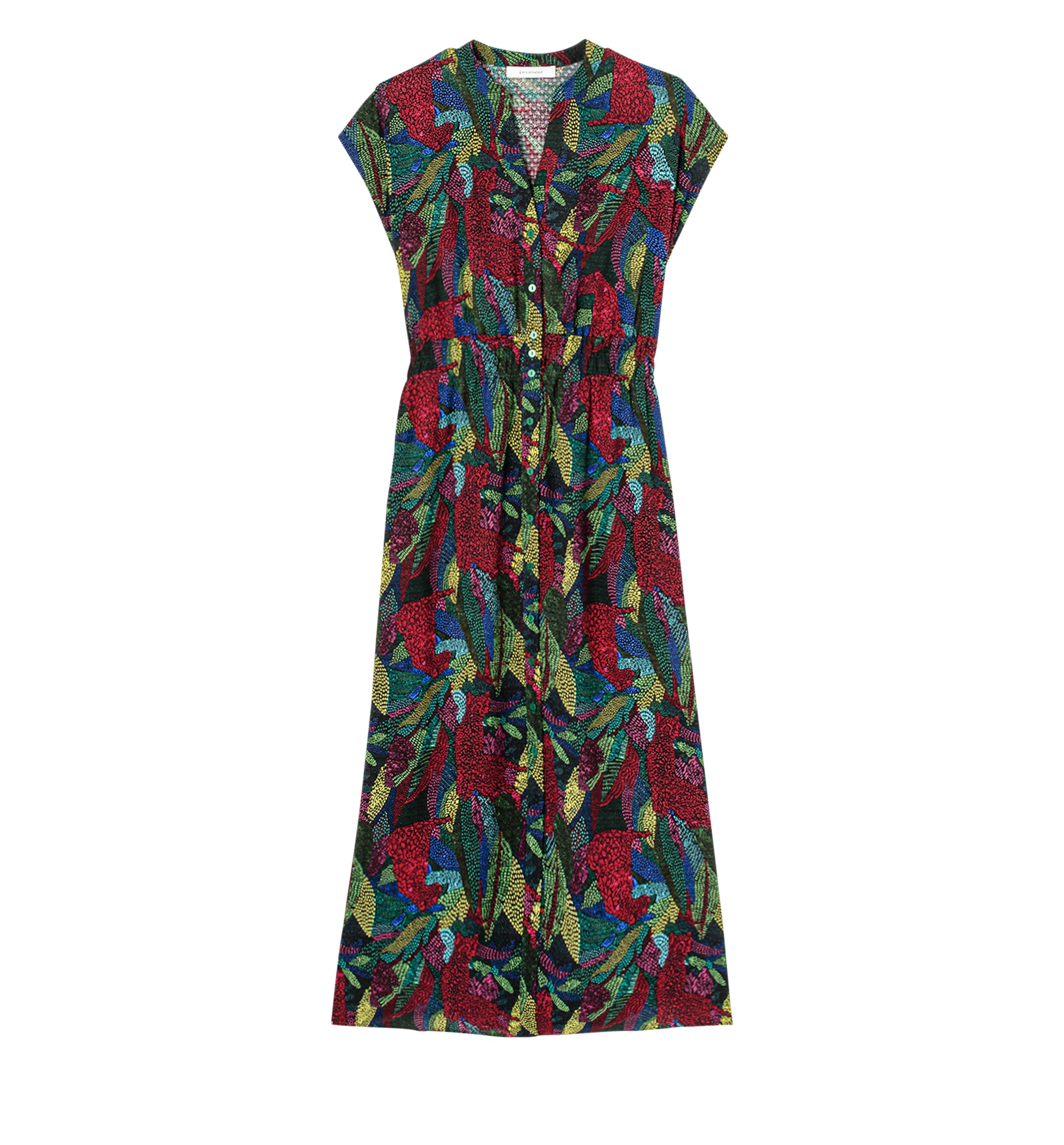 Robe longue imprimée Femme - Imprimé multicolore
