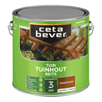 CetaBever Tuinhoutbeits zijdeglans transparant donker eiken 2,5 liter
