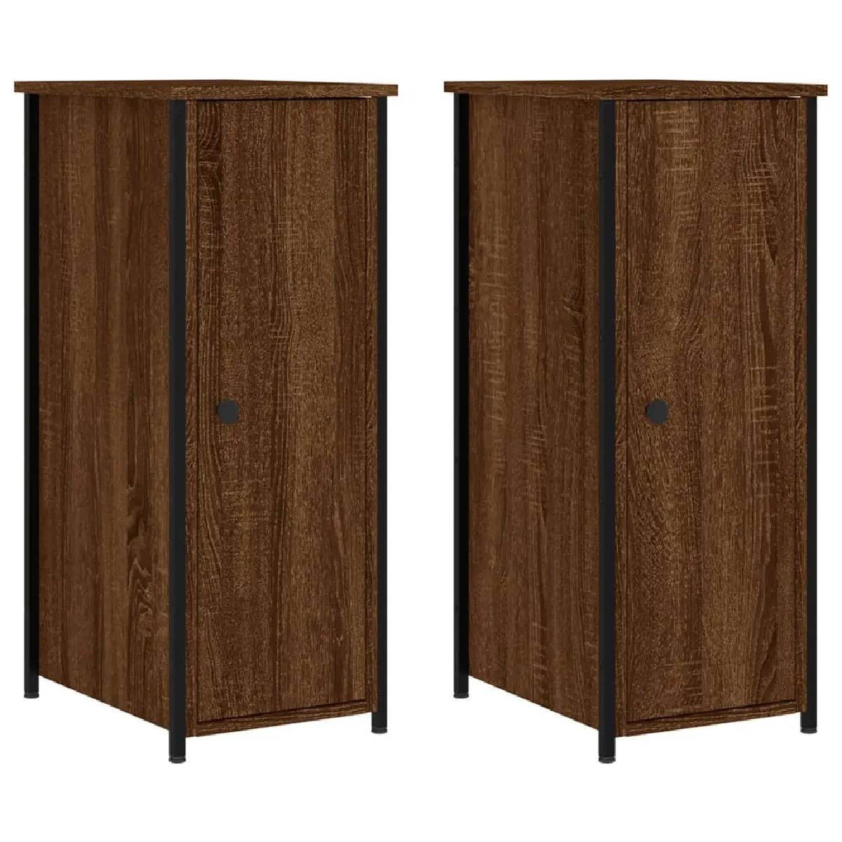 vidaXL Tables de chevet 2 pcs - Chêne marron 32x42x80 cm