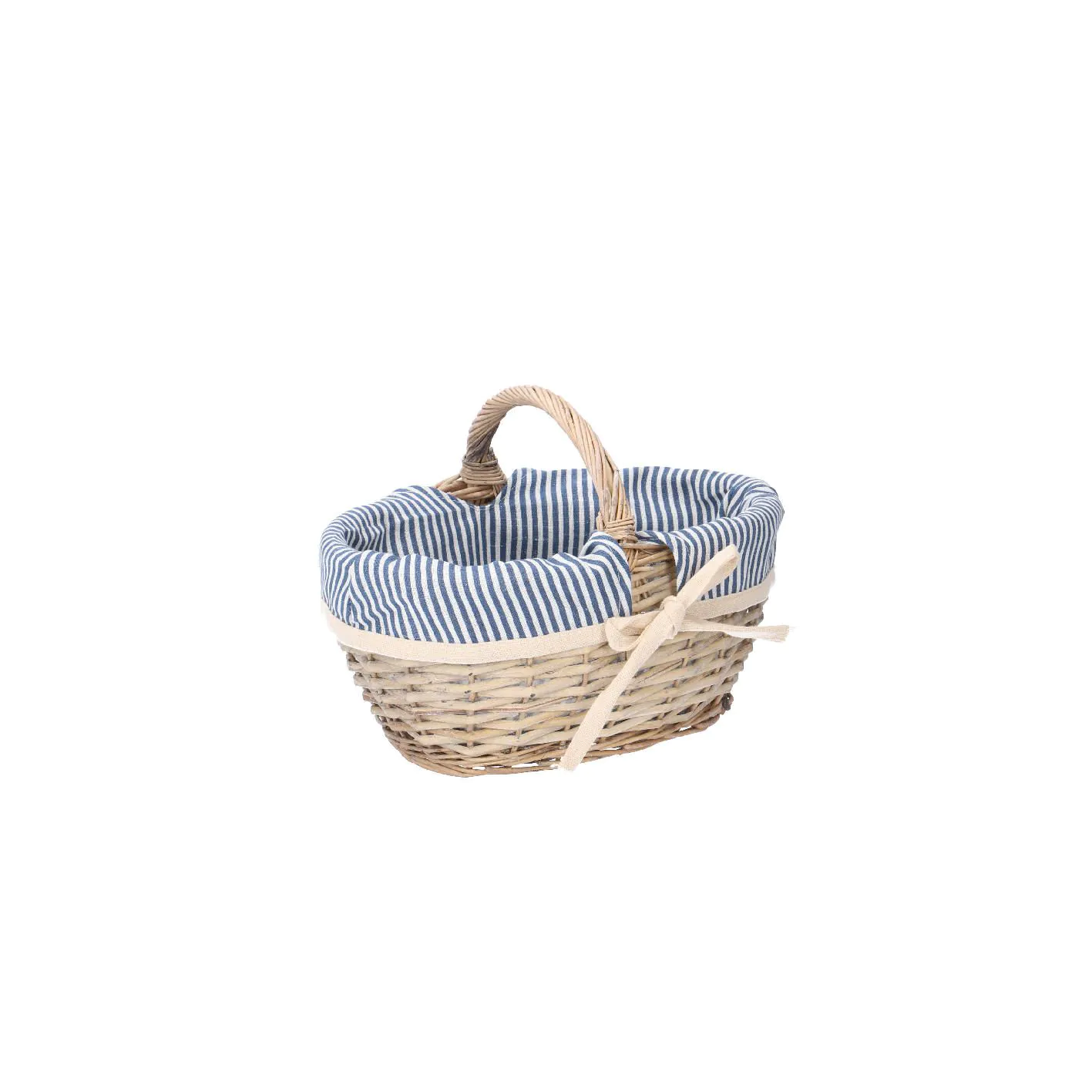 Deko-Korb Streifen, blau/weiß, 27,5 cm