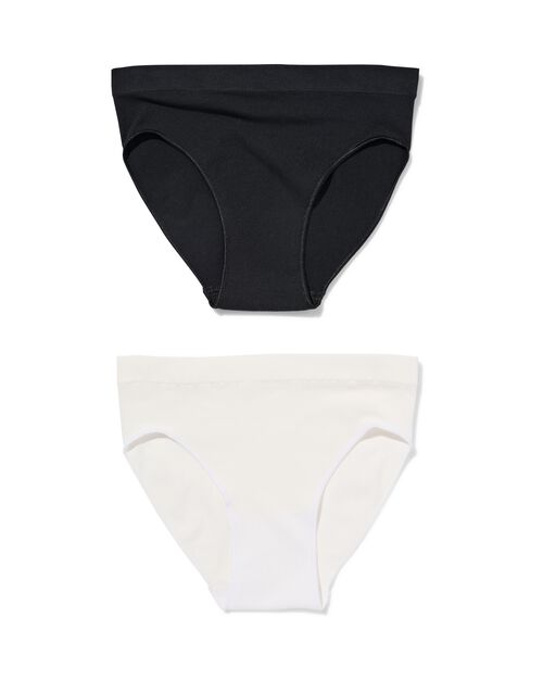 slip côtelé sans coutures enfant - 2 pièces blanc